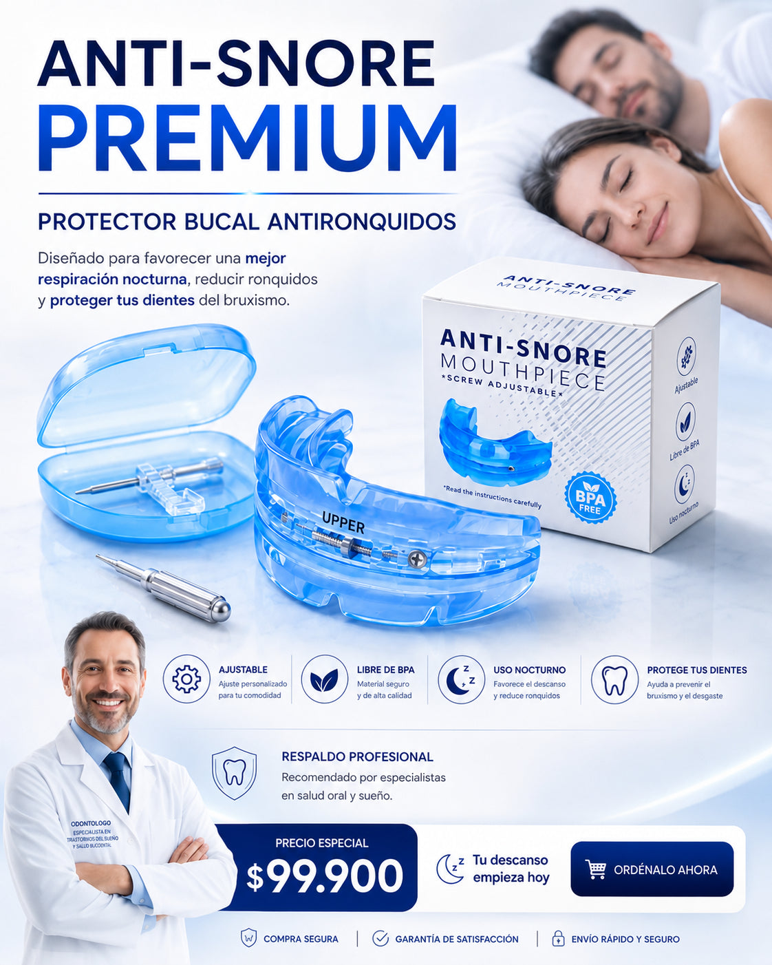 ANTI-SNORE® - DISPOSITIVO ANTI-RONQUIDOS | ANTI-BRUXISMO