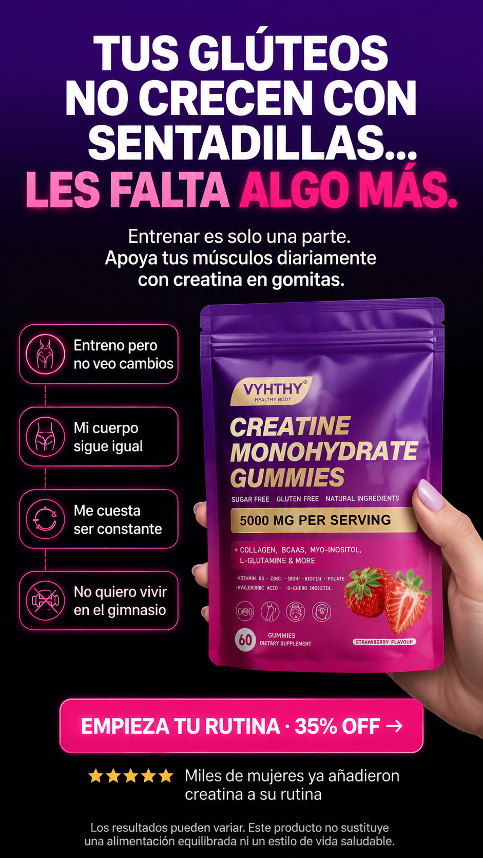 Vyhty Gomitas Creatina Monohydrate - Tu Mejor Versión Mas Facil